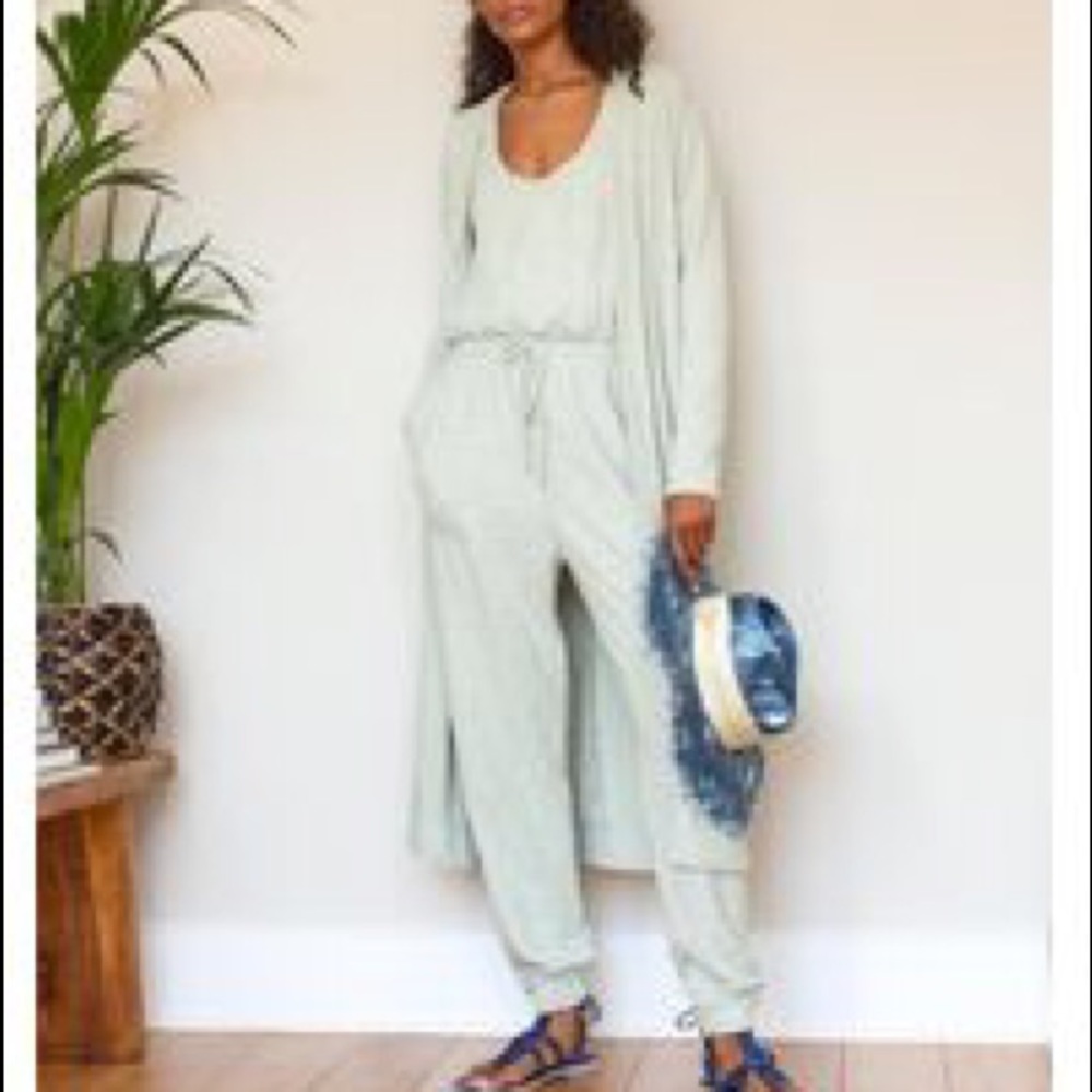 NWOT Free People Bicoastal Jumpsuit w/o cardigan - Picture 6 of 13